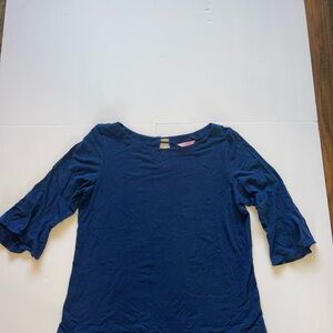 Lilly Pulitzer Woman’s XL Navy Blue 3/4 sleeve Fontaine Shirt
